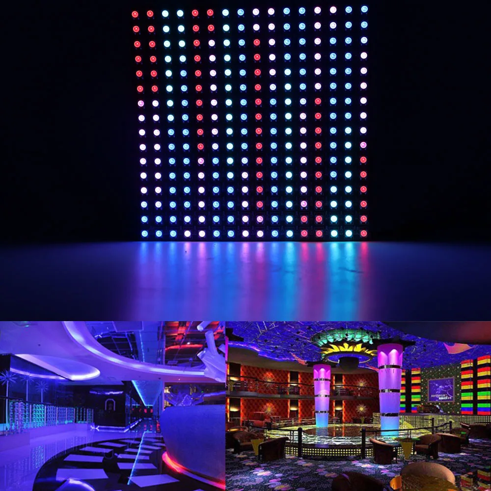 WS2812B LED Panel Screen WS2812 8*8 16*16 8*32 Pixels Module Light With SP110E B