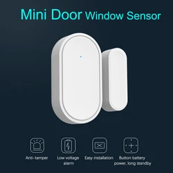 Mini capteur d'ouverture de porte/fenêtre sans fil, détecteur magnétique, pour système d'alarme de sécurité domestique, wi fi, GSM/3G/4G, 433MHz 