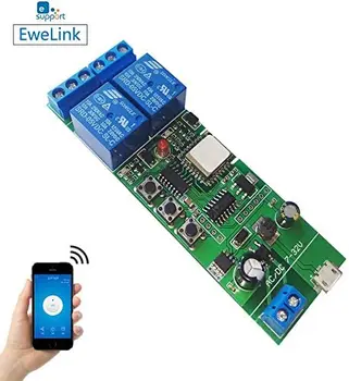 

Wireless Jog Relay momentary/self-Locking Switch Module DIY Smart Home Remote Control WiFi Relay for Alexa Echo Google Home IFTT