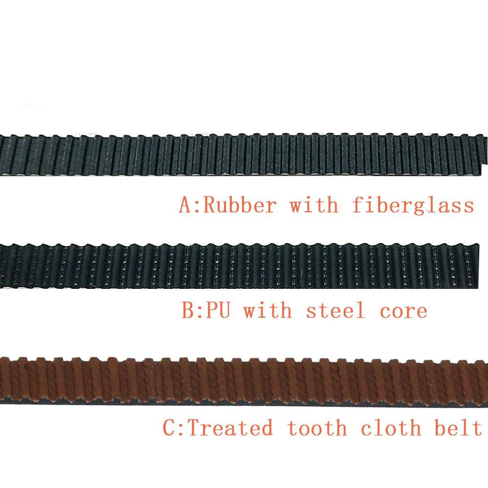 2 м GT2 полиуретан со стальным сердечником резина, стеклопластик зубчатый ремень GT2 Ремень черный цвет 2GT Ремень ГРМ без кожуха 6 мм ширина 5 м для 3D-принтера