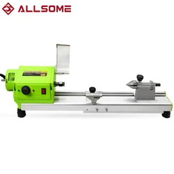 ALLSOME – Mini tour à bois de établi à vitesse Variable, MICRO tour à bois, tour à bois, meulage, polissage, perles, perceuse, ensemble d'outils rotatifs, BG 3306 