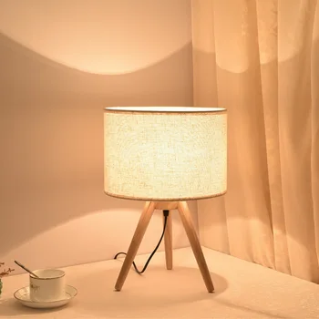 

bedside net red table lamp northern Europe table lamp Japanese living room decoration household office solid wood