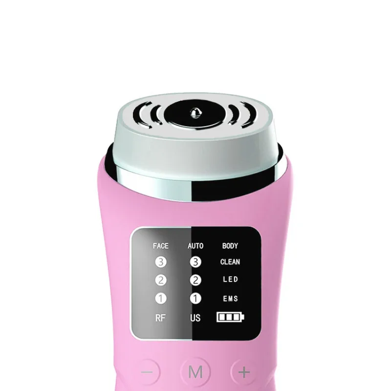 Ультразвуковое очищающее косметическое устройство RF Needle Free Электропорация введение машина EMS подтягивающий цветной светильник омоложение кожи