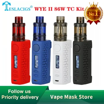 

Original Tesla WYE II 86W TC Kit with 4ml Citrine 24 Tank Max 86W Vape kit VS Tesla WYE 85W TC Box MOD Electronic Cigarette Vape