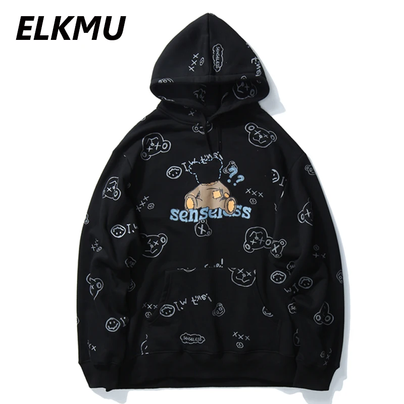 ELKMU 2020 и принтом &quotпанда&quot толстовки с капюшоном свитшоты уличная Harajuku в стиле
