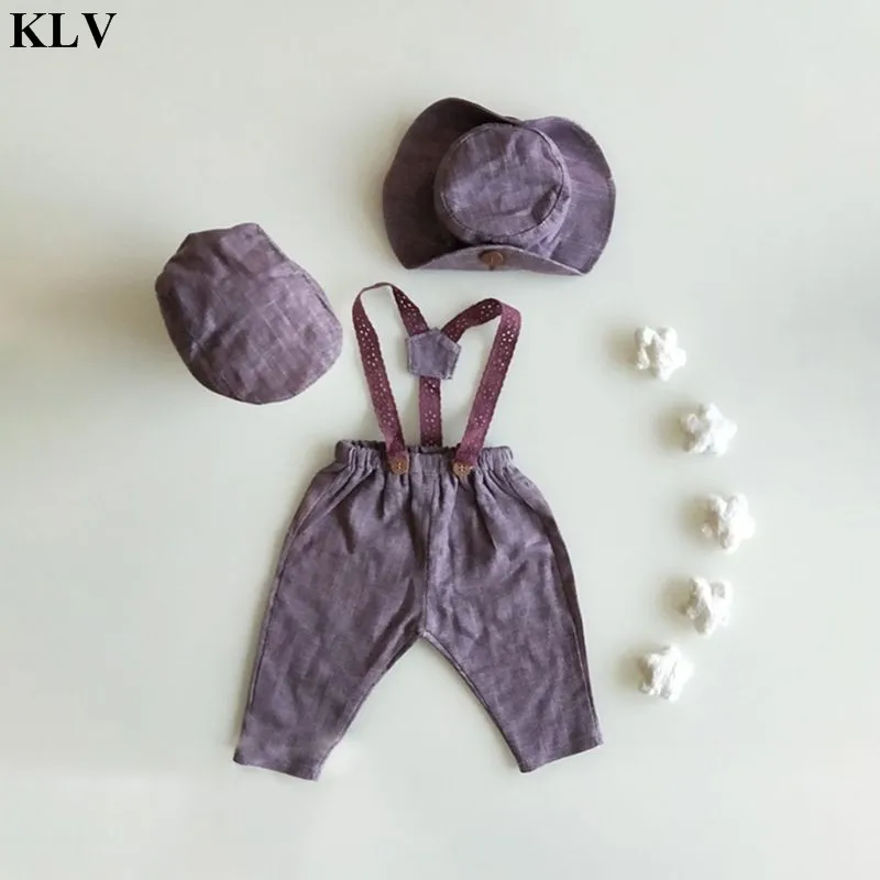 KLV комплект из 3 предметов; одежда для фотосъемки новорожденных; Штаны для маленьких мальчиков от 0 до 1 месяцев; шапка с полной луной; реквизит для фотосессии; комплект одежды для малышей