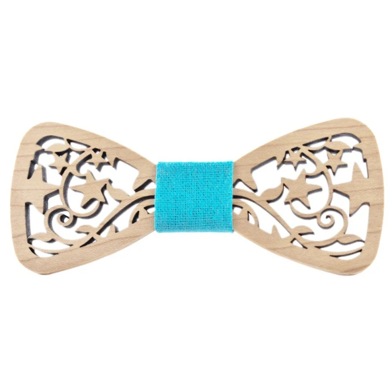 Подарок для маленьких мальчиков и мужчин, деревянный галстук-бабочка с цветами, уникальный дизайн, выгравированный галстук-бабочка для свадебных вечеринок - Цвет: 6
