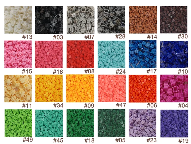 6000pcs 8*8mm Pixel Art Puzzle Blocks 24colors 250PCs/bag DIY 3D Small Brick For Children Educational Toy Kids Gifts 2