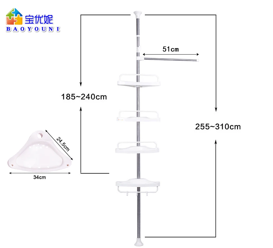 Standard Height Of Bathroom Fittings  Shower shelves, Shower corner shelf, Bathroom  shower