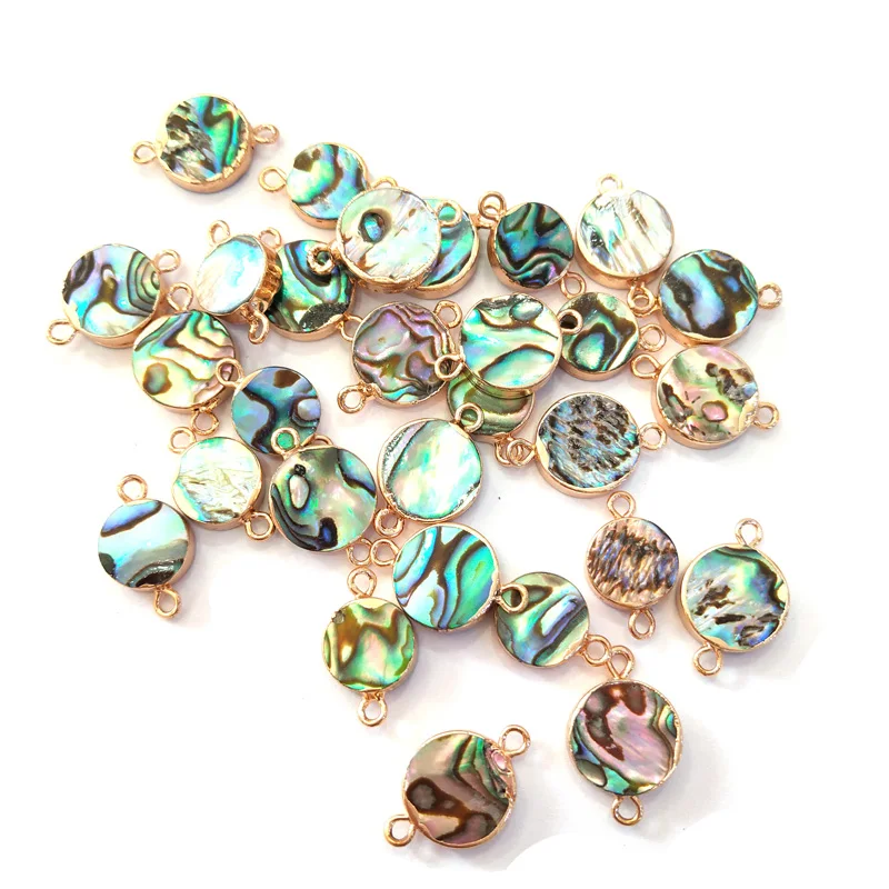 

5Pcs Shell-conch Connector For Jewelry Making Round Shell DIY Necklace Bracelet Earring Handiwork Sewing Craft Accessory