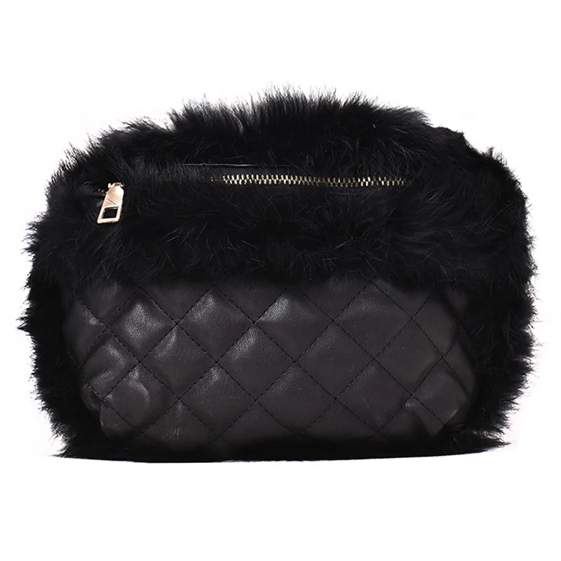 

iVog New Arrival Everyday Ladies Shoulder Messenger Handbag Fur Chain gg Bucket Bags for Women 2019