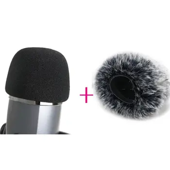 

Sponge Microphone Cover Artificial Fur Mic Windscreen Muff for BLUE YE-TI NANO