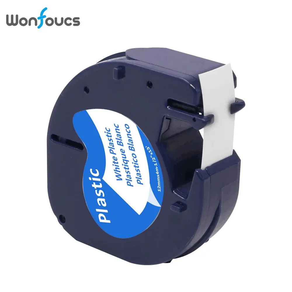Black On White 15 цветов, совместимый с dymo LetraTag лента для этикеток LT 91201 91204 91331 16952 12 мм ленты для принтера для этикеток, ПЕЧАТНАЯ МАШИНКА, LT-100H - Цвет: Black On White