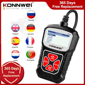 KONNWEI KW310 OBD2 Scanner for Auto OBD 2 Car Scanner Diagnostic Tool Automotive Scanner Car Tools Russian Language PK Elm327 1