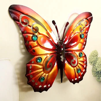 

Butterfly Iron Art Wall Hanging Decorations Creative Butterfly Decoration Vintage Wrought Iron Wall Hanging Ornaments Supplies