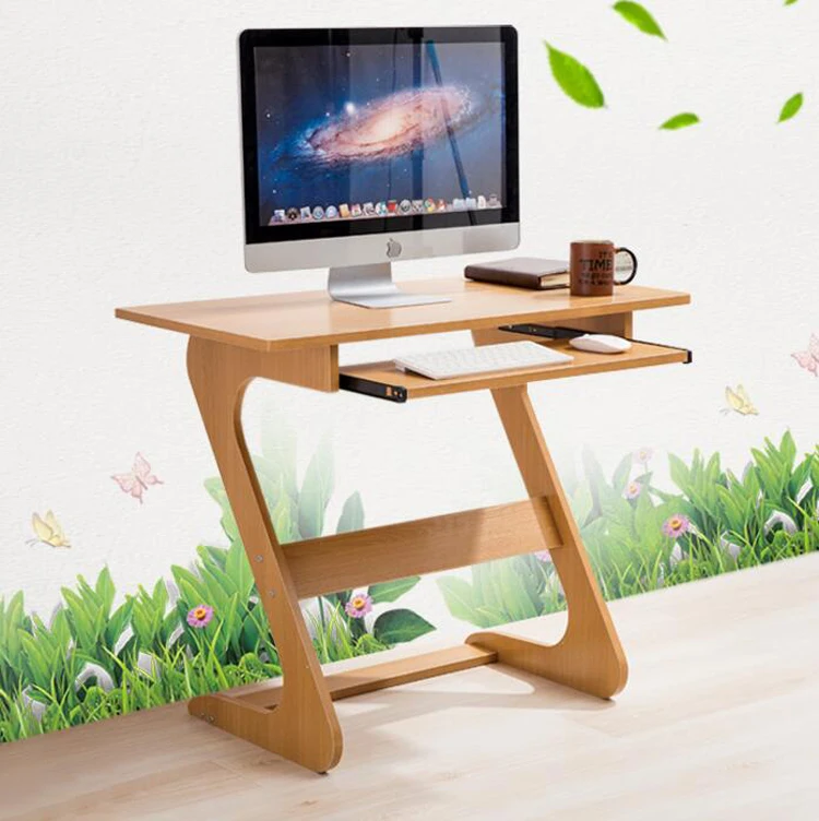 Z Shaped Bed Side Laptop Table Computer Desk With Keyboard Tray