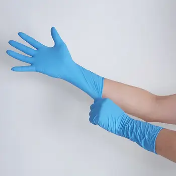 

10pairs 12 inches Waterproof Disposable Washing Cleaning Household Kitchen Nitrile Gloves Laboratory Mechanic Work Safety Gloves