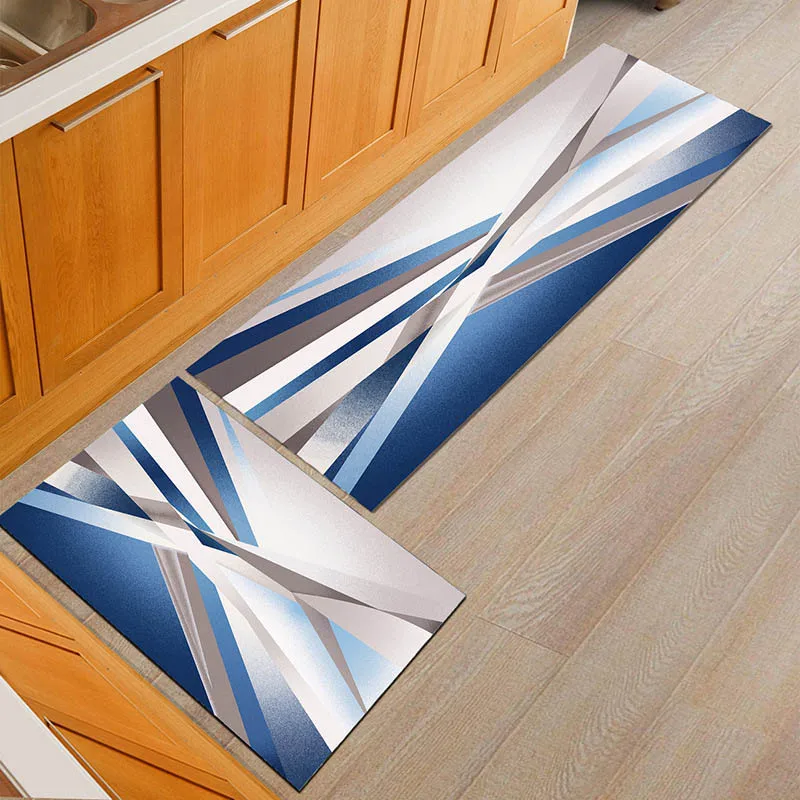 Последняя в виде геометрических фигур Нескользящие ковры для дверь кухни, ванной коврик длинный стол Обеденная пол ковер - Цвет: 6