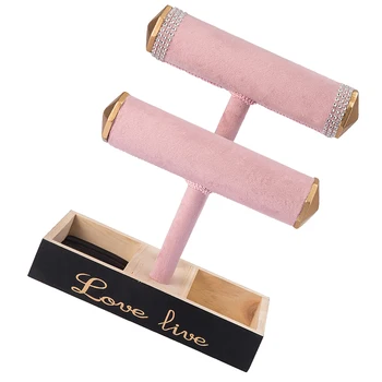 

Resin T-Bar Jewelry Display Stand Holder for Bangle Bracelets Ring Watch Organizer or Storage