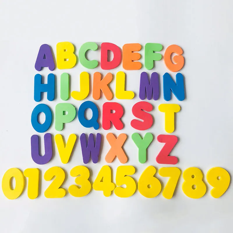 Bathtub Bathroom Education Learning Toys Foam Letters Alphanumeric Total Bubble Stickers Children's Puzzle DIY Toy Set 36Pcs New 8