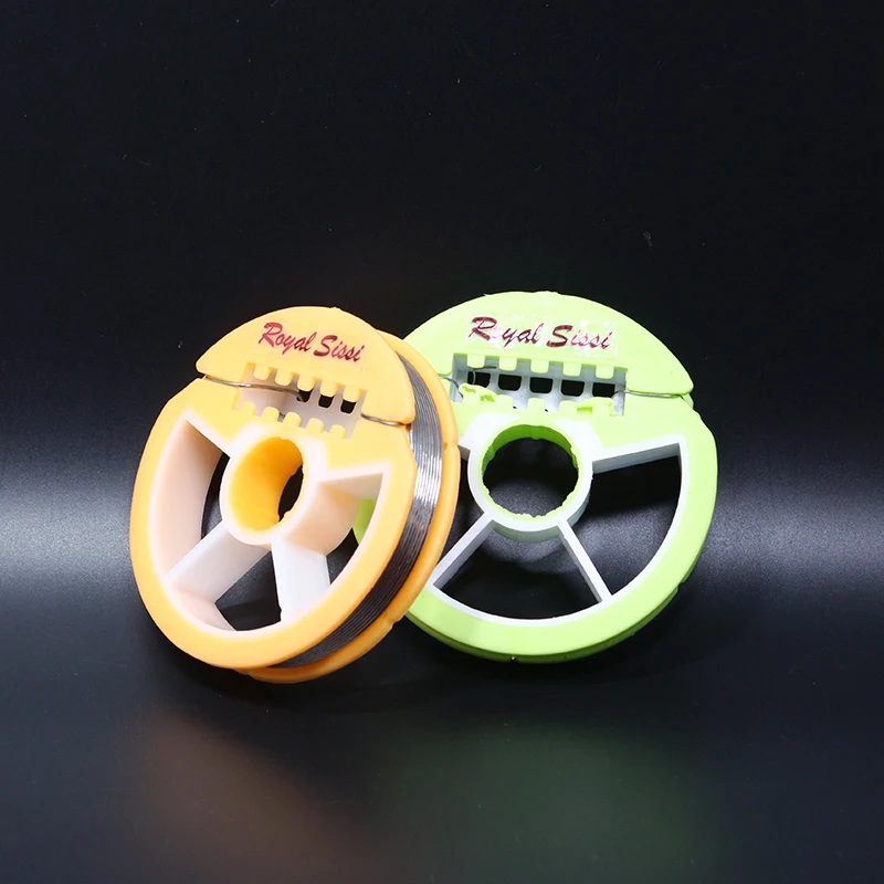 Royal Sissi-1 스풀 직경 0.5mm 또는 0.8mm 원형 리드 와이어, 울트라 소프트 플라이 타이 리드 와이어-무게 플라이 스풀 금속 와이어 스레드