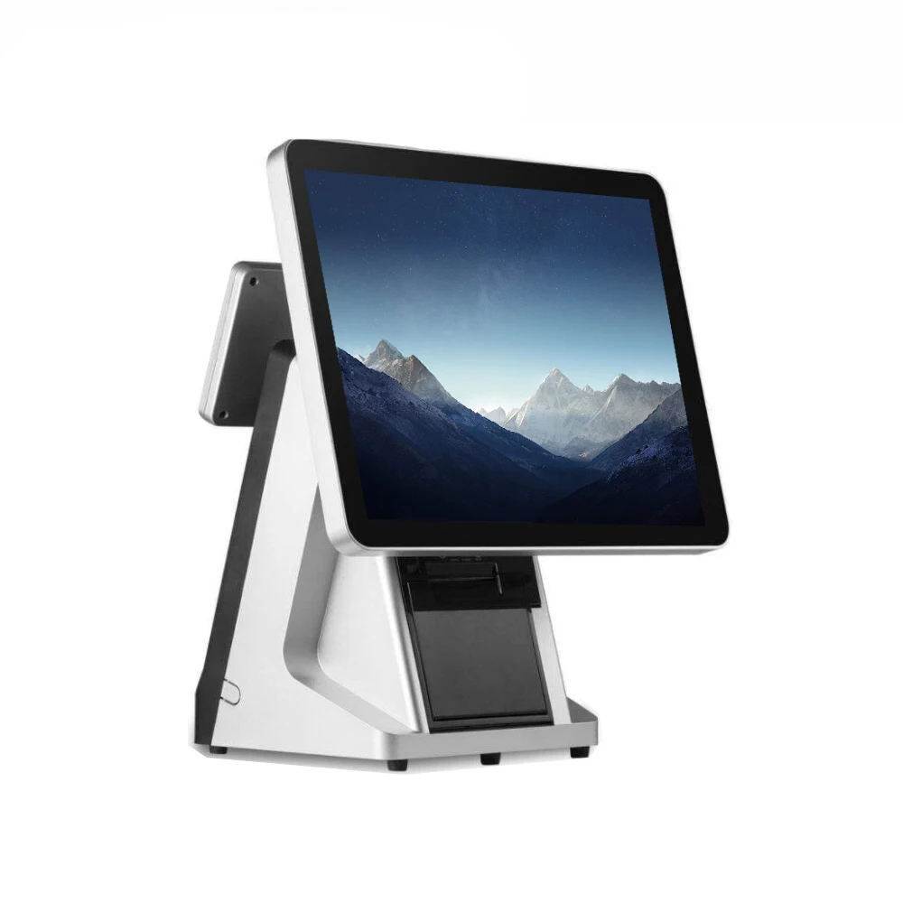 

Nice POS terminal VFD Pos System 15" touch screen desktop pos all in one in LCD monitors