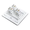 3 Ports CAT6 CAT5E RJ45 LAN Socket For Internet Network Plug Wall Panel 86x86mm ► Photo 3/6