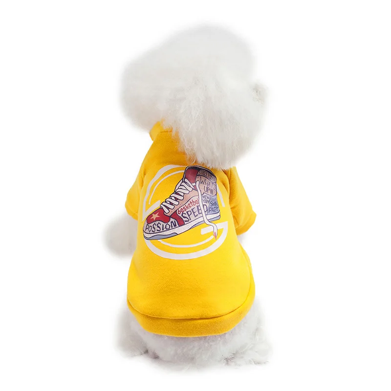 Fashion Pet Small Dog Clothes Winter Warm Dog Jacket Harness Chihuahua Puppy Coats XS-XL - Цвет: Yellow Shoes