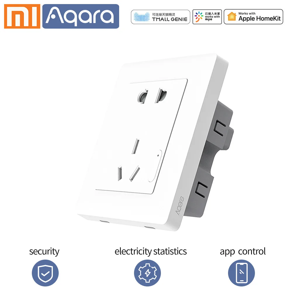 Aqara настенная розетка xiaomi умная розетка Беспроводная настенная розетка переключатель беспроводной пульт дистанционного управления для xiaomi Smart homekit zigbee wifi приложение