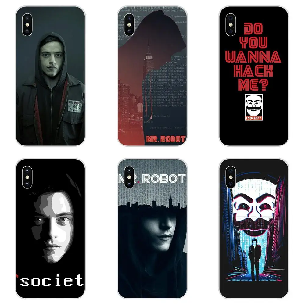 Для samsung Galaxy Note 5 8 9 S3 S4 S5 S6 S7 S8 S9 S10 5G mini Edge Plus Lite TPU печать телефона Mr Robot | Мобильные