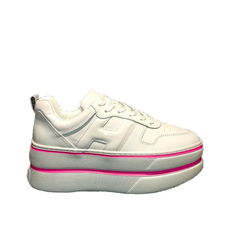 Stylesowner новые женские кроссовки на высокой платформе смешанные цвета ручная работа толстый каблук натуральная кожа плоские кроссовки