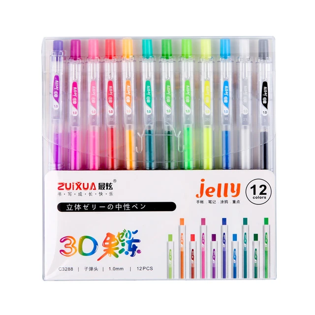 Glitter Gel Pens 16 Assorted Pastel Color 0.7mm Retractable Colored Sparkle  Glitter Pen Set for Adults Kids Journaling Coloring