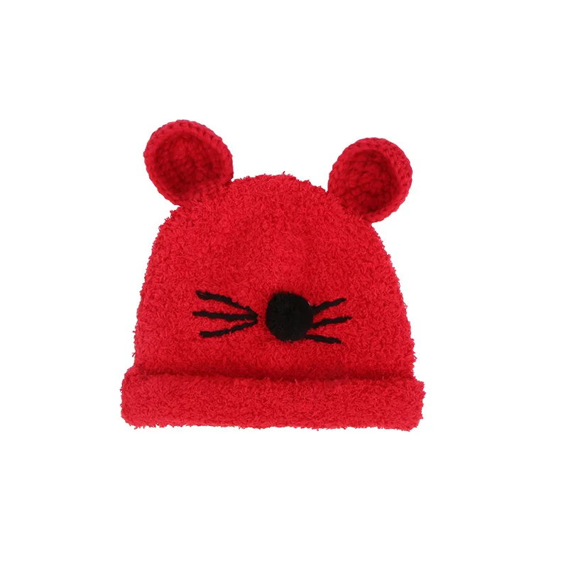 new fashion winter Cute Toddler Kids Girl Boy Baby Infant Winter Warm Crochet Knit Hat Beanie Cap Cat Kid Cap
