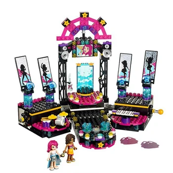 

Locking Friends Pop Star Show Stage 41105 448Pcs Building Blocks Toys for Children Compatible for Friends 10406 Kids Gifts