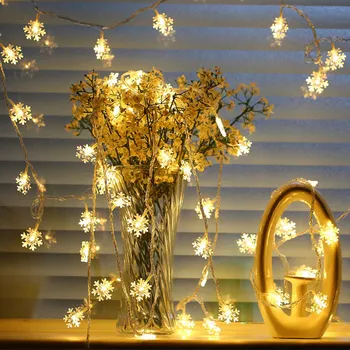 

20LED 3M String Fairy Lights Battery Power Snowflake Christmas Tree Party Home Decor Hogard