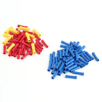 

High Quality 2016 New EA14 100pcs Splice Insulated Straight Wire Butt Connector Electrical Crimp Terminals Hot Selling