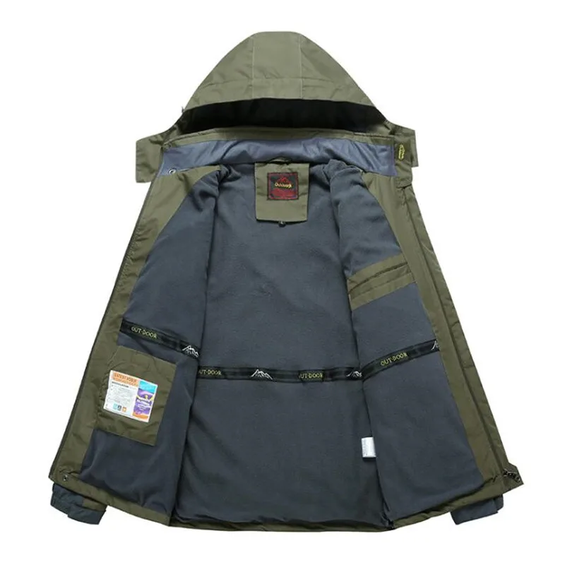 Осенняя мужская уличная водонепроницаемая куртка, походные куртки для кемпинга, охотничьи куртки для альпинизма, Непродуваемые дождевые рыболовные спортивные ветровки L-8XL