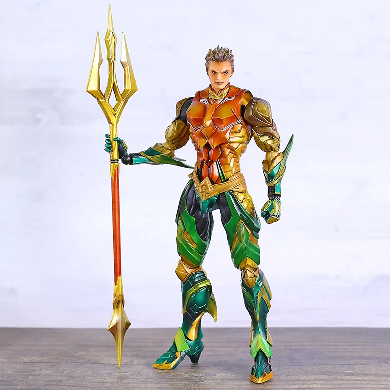 Play Arts Kai DC Comics NO.8 Aquaman Action Figure Justice League Super Hero Model Toy Figurals