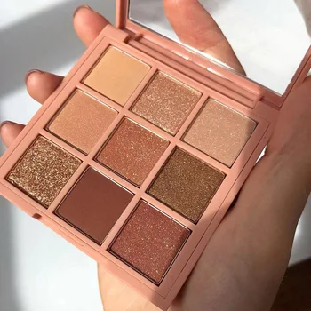 

9 Colors Nude Eyeshadow Makeup Cosmetic Matte Shimmer Palette Diamond Metallic Glitter Professional Mini Shadow Kit SSwell