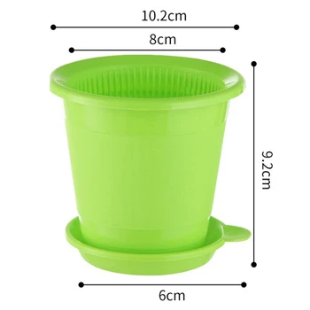 

5pcs/set Plastic Flower Pot Planter Breathable Slotted Flowerpot Nursery Pot For Garden Home Office Balcony