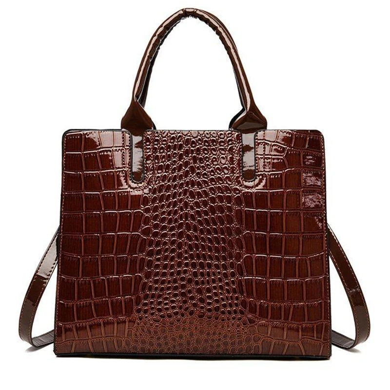 Crocodile Pattern Handbag Fashion Women Shoulder Bag Temperament Large ...