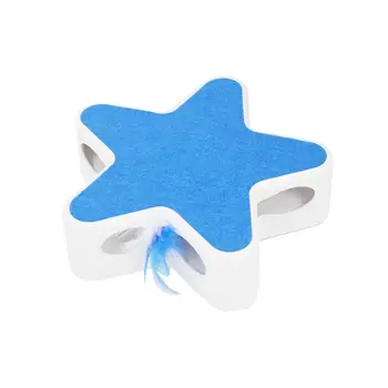 

Kitten Funny Feather Toy 360 Degree Automatic Rotation Training Toy Star Cat Teaser Box Without Battery