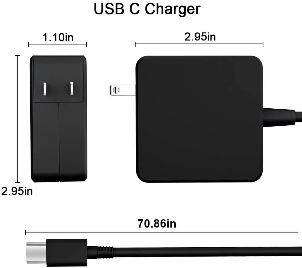 45 Вт USB-C адаптер питания Замена PD Зарядное устройство USB Typec C зарядное устройство Совместимость с MacBook Pro 12 В 2.58A адаптер питания