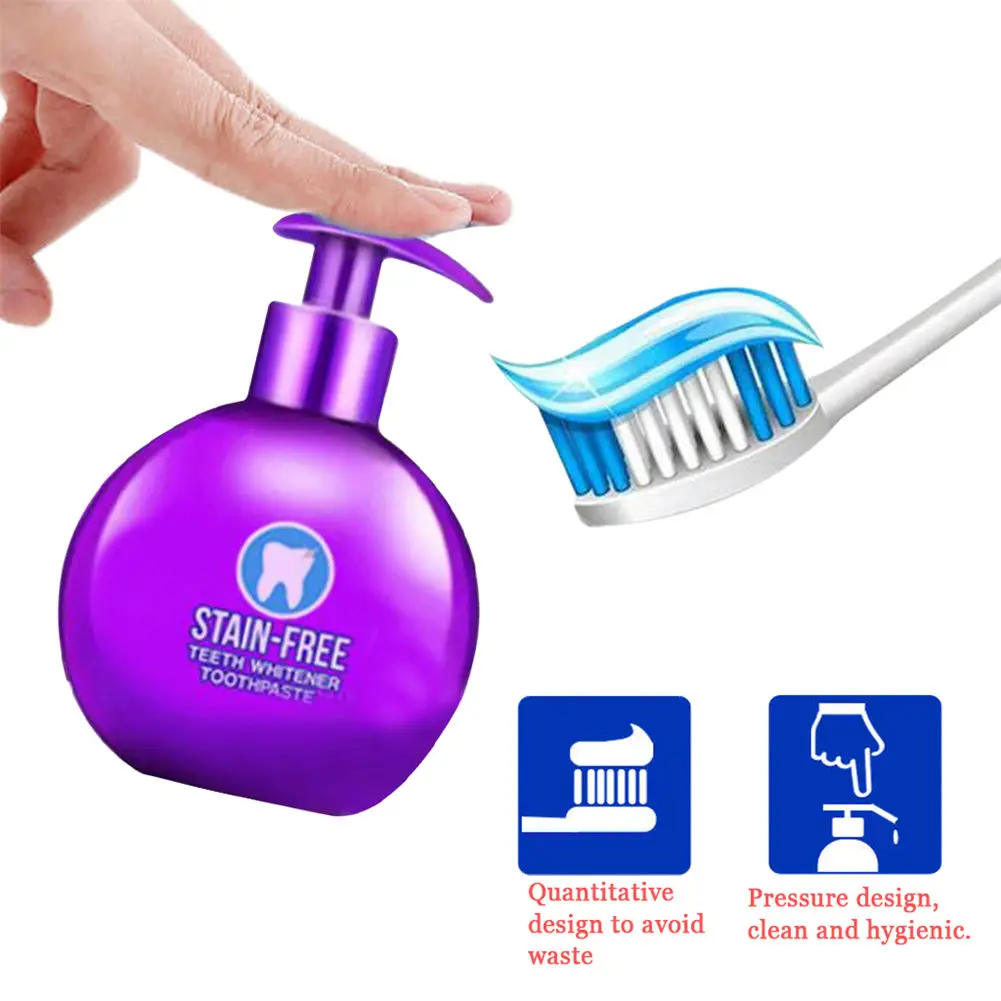 

Baking Soda Toothpaste Whitening Stain Remover 220g Press Intensive Toothpaste for Brushing Teeth HFing