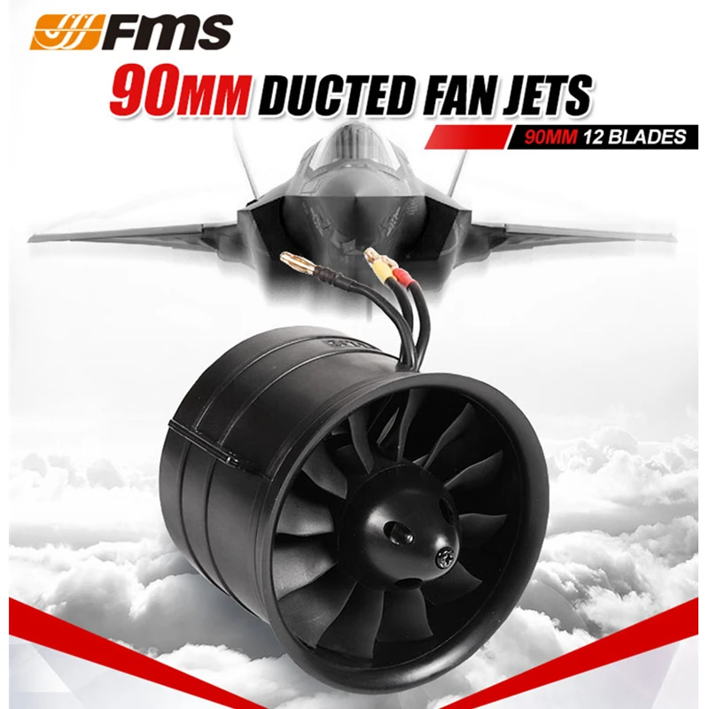 FMS EDF 90 мм 12 лопастей вентилятор с двигателем KV1900 3546 для RC модель ру аэроплана |