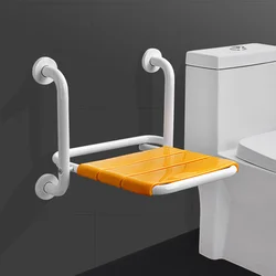Silla plegable para colgar en la pared del baño, mueble de seguridad antideslizante, con reposabrazos, libre de barrera, para ducha