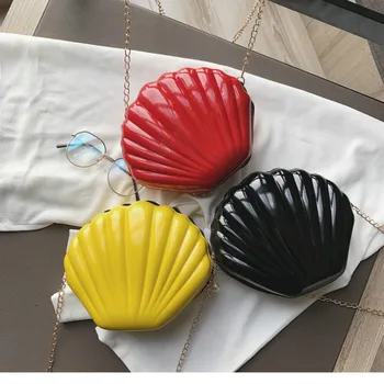 

New Fashion Shell Women's Bag Chain Shoulder Handbags Wild Small Solid Crossbody Shoulder Bags Hard PVC Female Messenger Bags