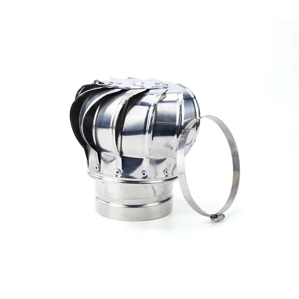 Stainless Steel 201 Non-Powered Roof Vent Turbine - 160mm Attic Air Vent, Wind-Powered Ventilator