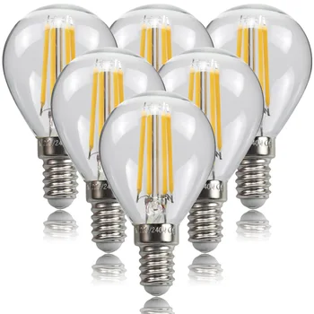 

TIANFAN 6pcs/Pack Led Bulb G45 4W 6W Small GlobeLight Bulb E14 E12 220V 110V 2700K Warm White Edison Bulb Chandelier Light Bulbs