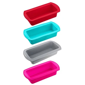 

4Pcs Silicone Cake Baking Mold Non-Stick Baking Bread Mold Baking Pan Kitchen Baking Tools